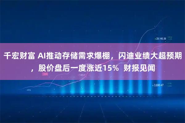 千宏财富 AI推动存储需求爆棚，闪迪业绩大超预期，股价盘后一度涨近15%  财报见闻